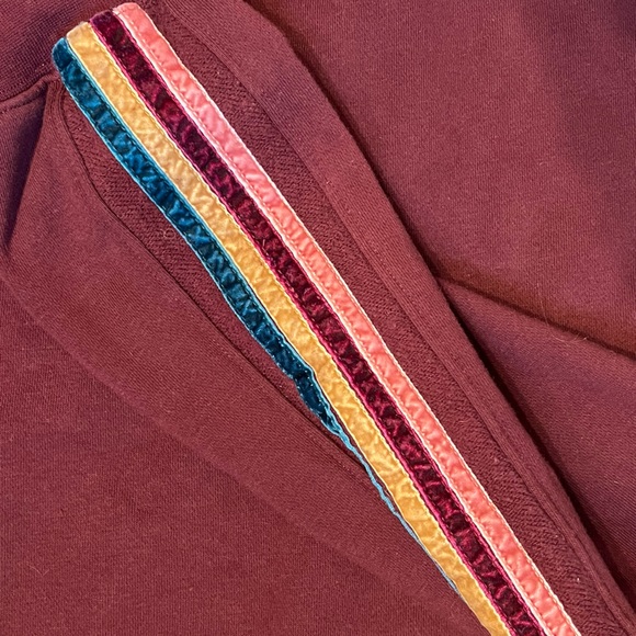 Evereve Velvet Stripe Pullover Sweatshirt - Picture 2 of 5